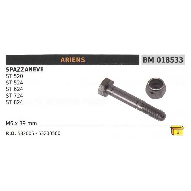 Perno spinotto di sicurezza M6x39mm spazzaneve ARIENS ST 520 - 524D 724D 826D