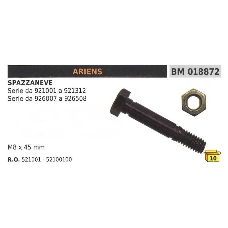 Safety pin M8x45mm ARIENS snowplough series 921001 to 921312