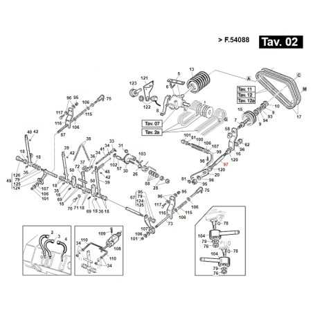TURBOGRASS ORIGINAL GIANNI FERRARI 01.40.00.0261 pasador del tensor de la TDF del motor | NewgardenParts.com