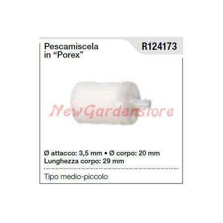 Porex fish-blower for small/medium chainsaw type R124173 | NewgardenParts.com