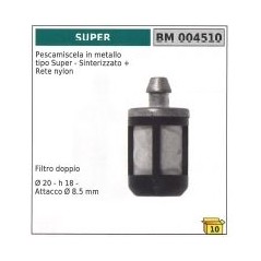 Metallpeilstab mit SUPER gesintertem Doppelfilter und Nylonnetz
