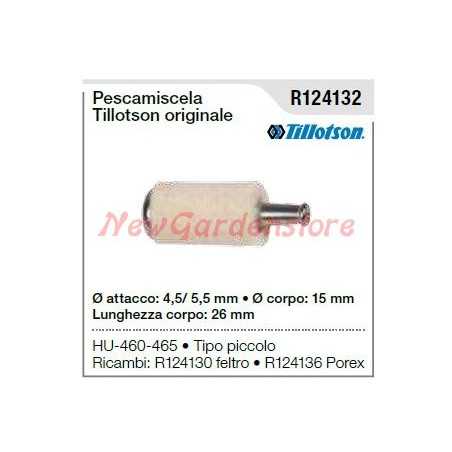 Soplete TILLOTSON para motosierra HU 460 465 tipo pequeño R124132 | NewgardenParts.com
