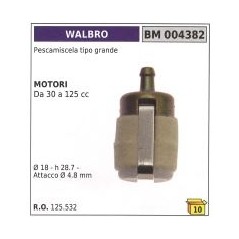 Pescamiscela tipo grande WALBRO motori da 30 a 125 cc Ø 18mm h 28,7 mm 125.532 | NewgardenParts.com