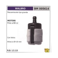 Pescamiscela tipo grande WALBRO motori fino a 80 cc con feltro attaccoØ 4,8mm | NewgardenParts.com