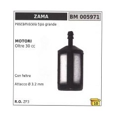 Motor ZAMA tipo grande de más de 30 cc con conexión de fieltro Ø 3,2 mm