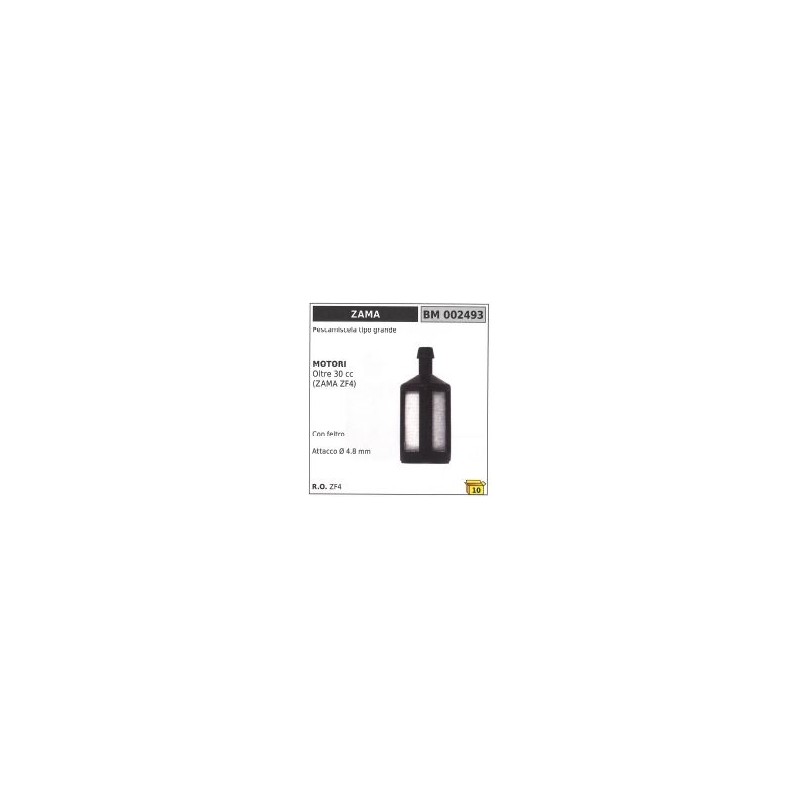 Pescamiscela tipo grande ZAMA ZF4 motore oltre 30cc con feltro attacco Ø 4,8mm
