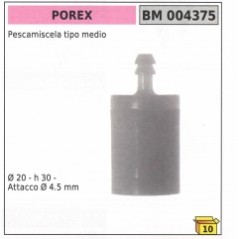 Vidangeur de vessie type moyen Ø 20 mm hauteur 30 mm raccord Ø 4,5 mm 004375