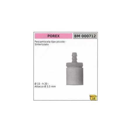 Small sintered dipstick type Ø 15 mm height 20 mm connection Ø 3,5 mm code 000712 | NewgardenParts.com
