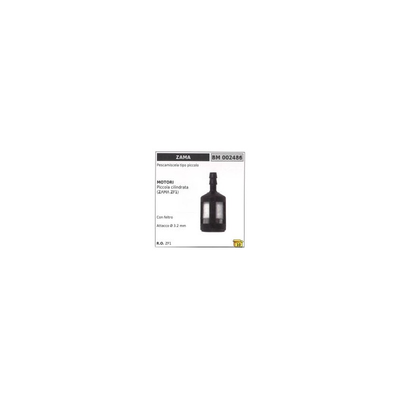Pescamiscela tipo piccolo ZAMA ZF1 motore piccola cilindrata con feltro