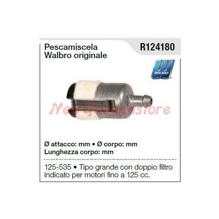 WALBRO Soufflette pour tronçonneuse 125 535 grand modèle R124180 | NewgardenParts.com