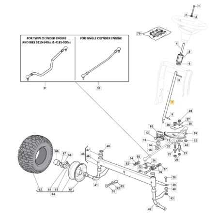 Steering column ORIGINAL STIGA lawn tractor mower 1330m - 1538h 125520007/0 | NewgardenParts.com