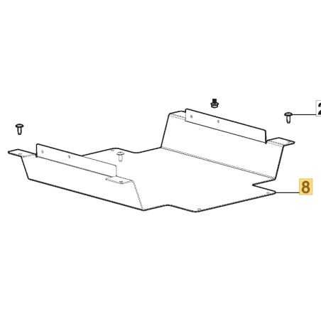 Battery fixing plate ORIGINAL STIGA tractor Gyro 700e 387547075/0 | NewgardenParts.com