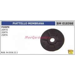 Diaphragm plate UNIVERSAL Bertolini pump 20RTE 20RT4 25RT4 018398 | NewgardenParts.com