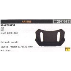 Placa de metal 133x68mm accesorio 11.45x51.4mm quitanieves ARIENS MTD - 10165