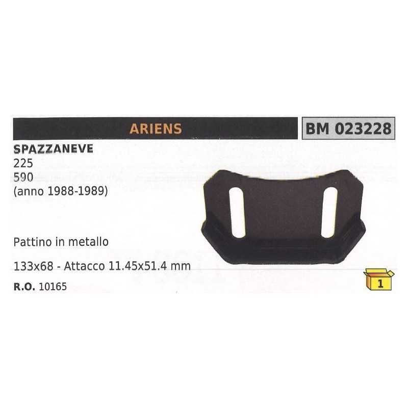 Plaque métallique 133x68mm attachement 11.45x51.4mm chasse-neige ARIENS MTD - 10165