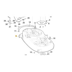 Piatto di taglio nero nudo trattorino rasaerba ORIGINALE STIGA TORNADO 7108e | NewgardenParts.com