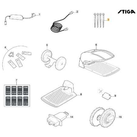 Spikes docking station 7 pieces robot mower ORIGINAL STIGA 1127-0008-01 | NewgardenParts.com