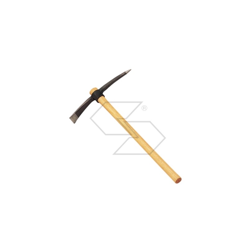 Extra type pickaxe with polished blade and 100 cm polished handle