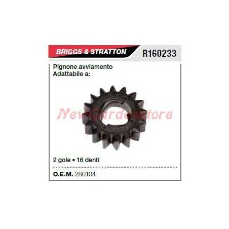 Pignon de démarrage pour tondeuse à gazon B&S R160233 | NewgardenParts.com