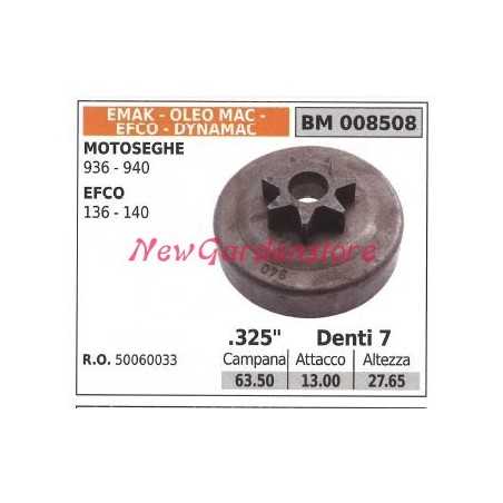 Pignone campana frizione motosega OLEOMAC EFCO 936 940 325' denti 7 50060033