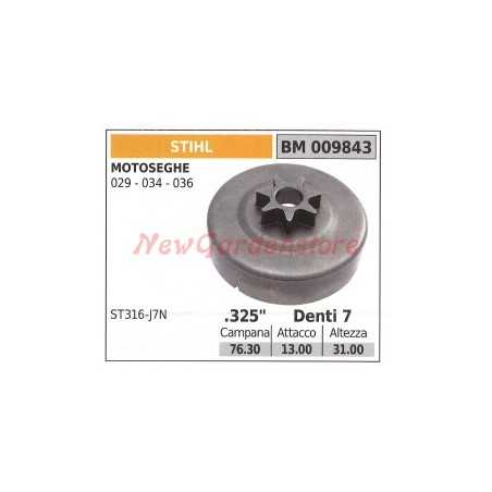 Pignon d'embrayage de tronçonneuse STIHL 029 034 036 009843 | NewgardenParts.com