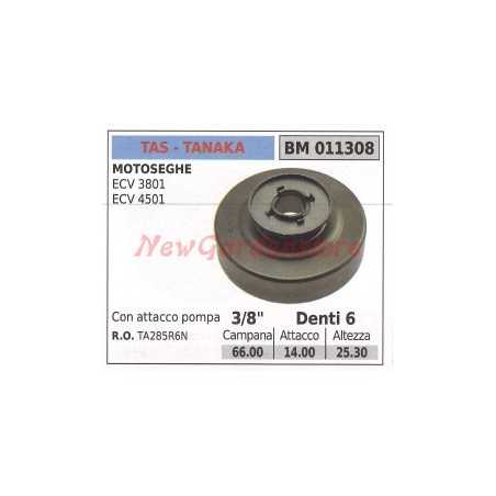 TAS TANAKA piñón de campana de embrague de motosierra ECV3801 ECV4501 011308 TA285R6N | NewgardenParts.com