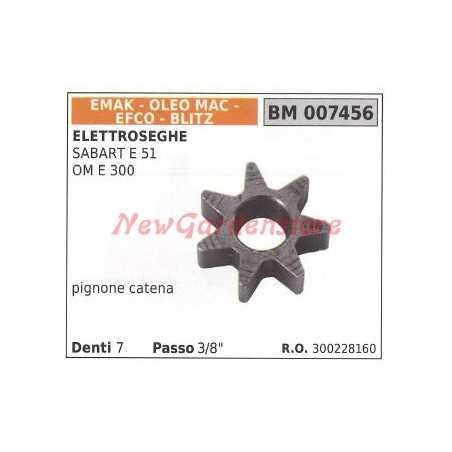 EMAK chain sprocket for chainsaw SABART E 51 OM E 300 007456 | NewgardenParts.com
