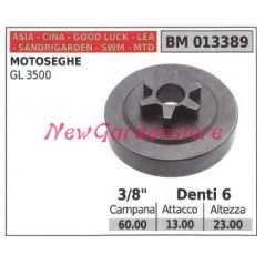CINA chainsaw engine sprocket GL 3500 3/8' teeth 6 013389 | NewgardenParts.com