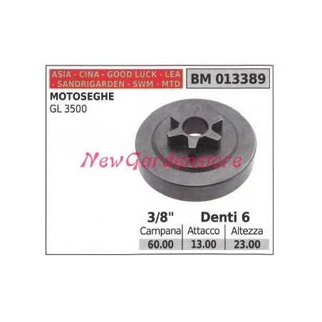 CINA chainsaw engine sprocket GL 3500 3/8' teeth 6 013389 | NewgardenParts.com