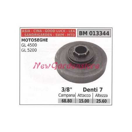 CINA chainsaw engine sprocket GL 4500 5200 3/8' teeth 7 013344 | NewgardenParts.com
