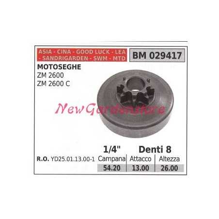 Sprocket CINA chainsaw engine ZM 2600 2600 C 1/4' teeth 8 029417 | NewgardenParts.com