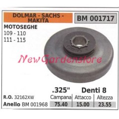 Pignon de moteur de scie à chaîne DOLMAR 109 110 111 115 325' dents 8 001717 | NewgardenParts.com