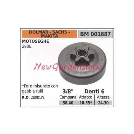 Ritzel DOLMAR Kettensägenmotor 290E 3/8' Zähne 6 001687 | NewgardenParts.com