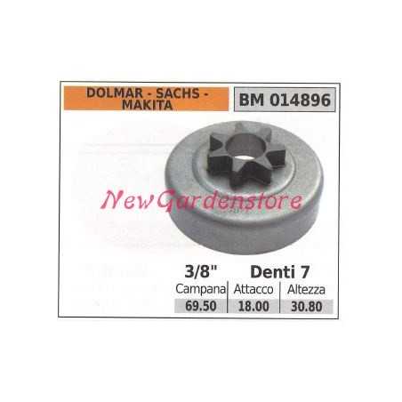 Dolmar chainsaw engine sprocket 3/8' teeth 7 014896 | NewgardenParts.com