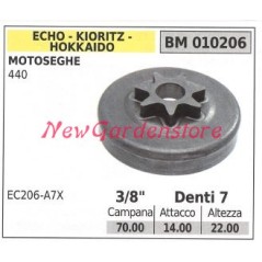 ECHO chainsaw engine sprocket 440 3/8' teeth 7 010206 | NewgardenParts.com
