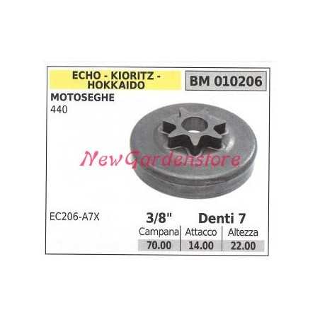 ECHO chainsaw engine sprocket 440 3/8' teeth 7 010206 | NewgardenParts.com