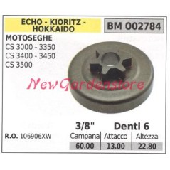 ECHO Kettensägenmotor Kettenrad CS 3000 3350 3400 3500 3/8' Zähne 6 002784