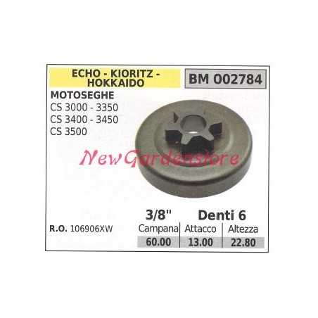 ECHO chainsaw engine sprocket CS 3000 3350 3400 3500 3/8' teeth 6 002784 | NewgardenParts.com