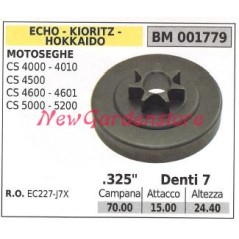 ECHO chainsaw engine sprocket CS 4000 4010 4500 4610 .325' teeth 7 001779 | NewgardenParts.com