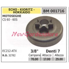 ECHO chainsaw engine sprocket CS 60 60S 3/8' teeth 7 001716 | NewgardenParts.com