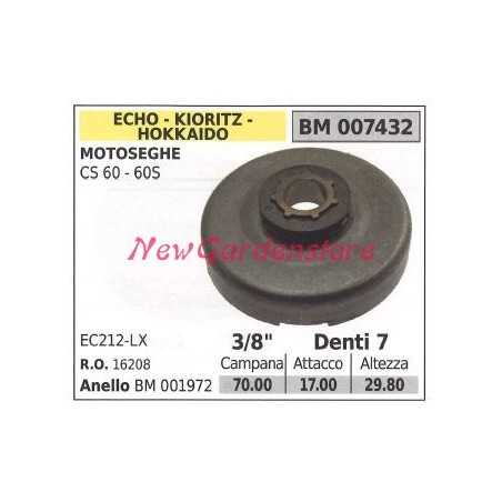 ECHO chainsaw engine sprocket CS 60 60S 3/8' teeth 7 007432 | NewgardenParts.com