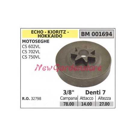 ECHO chainsaw engine sprocket CS 602VL 702VL 750VL 3/8' teeth 7 001694 | NewgardenParts.com