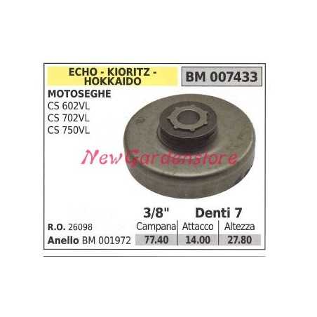 ECHO chainsaw engine sprocket CS 602VL 702VL 750VL 3/8' teeth 7 007433 | NewgardenParts.com