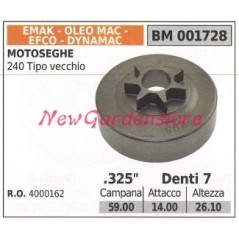 Pignone EMAK motore motosega 240 tipo vecchio .325' denti 7 001728 | NewgardenParts.com