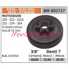 Pignone EMAK motore motosega 250 251 251S 252 254 264 3/8' denti 7 001727 | NewgardenParts.com