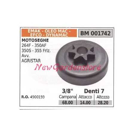 Pignone EMAK motore motosega 264F 350AF 350S 355 3/8' denti 7 001742 | NewgardenParts.com