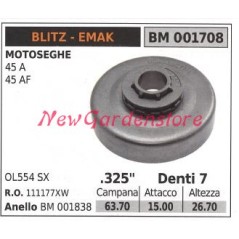 Pignone EMAK motore motosega 45A 45AF .325' denti 7 001708 | NewgardenParts.com
