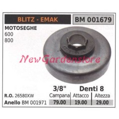 Pignone EMAK motore motosega 600 800 3/8' denti 8 001679 | NewgardenParts.com