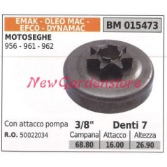 Pignone EMAK motore motosega 956 961 962 3/8' denti 7 015473 | NewgardenParts.com