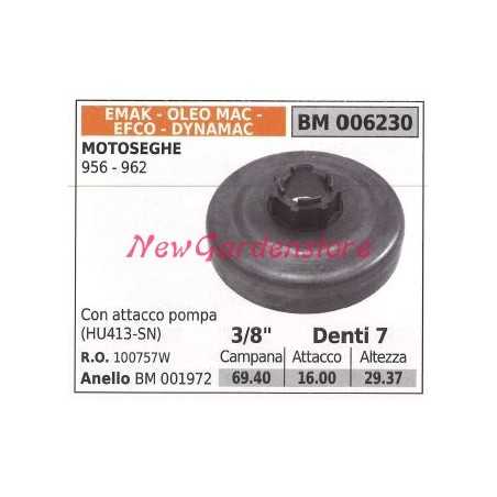 EMAK chainsaw motor sprocket 956 962 3/8' teeth 7 006230 | NewgardenParts.com